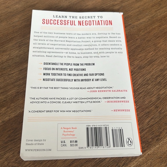 Getting to YES Negotiating Agreement without Giving In - Picture 2 of 2